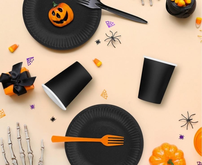 Хартиена чашка черна 250 мл, 6 бр. в опаковка /Gd/