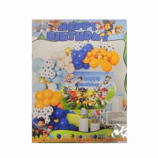 Комплект за украса с балони Пес Патрул, 65 броя /Pe/
