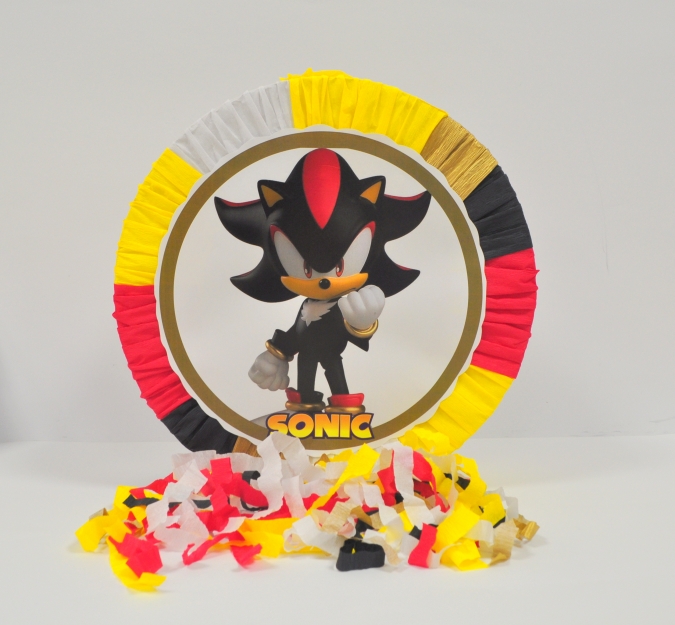 Пинята Соник Шадоу, две лица 40х40 см