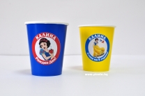 Персонализирана хартиена парти чашка 250 мл Снежанка и Седемте джуджета, 6бр. пакет