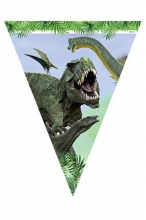 Банер гирлянд за декорация Динозаври, Джурасик Парк / Dinosaur Jurassik, 3,20 м дължина