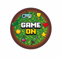 Хартиена чинийка Геймърски рожден ден Майнкрафт / Game on, 18 см. 6бр. /Gd/