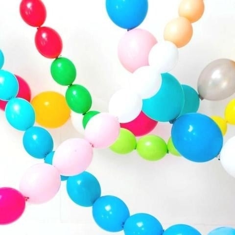 Линк балони цвят черен, 10бр. в пакет, 16см., Gemar GL6 #014 /Uk/