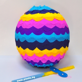 Пинята шарена диаметър 40 см