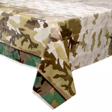 Покривка за еднократна употреба Камуфлаж, военни, 137х213 см, Military Camo