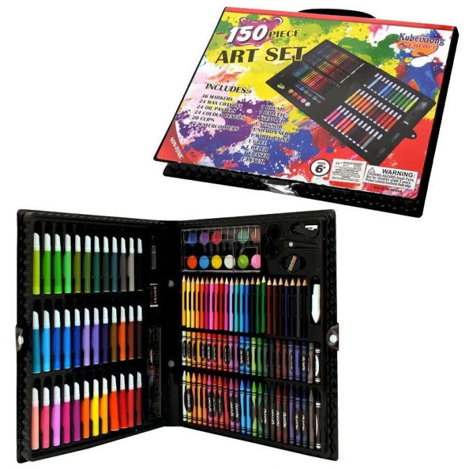 Комплект за рисуване и оцветяване в куфарче, 150 части /Km/
