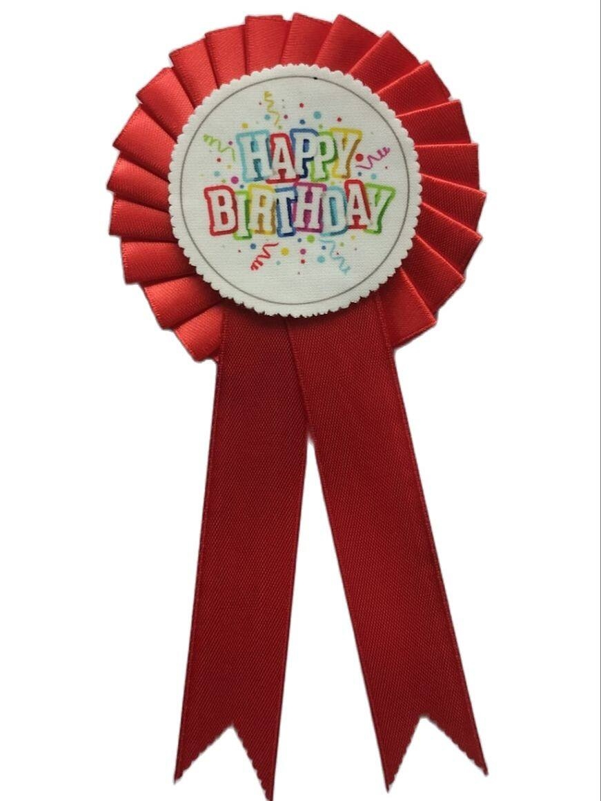 Значка розетка Happy Birthday /Pe/