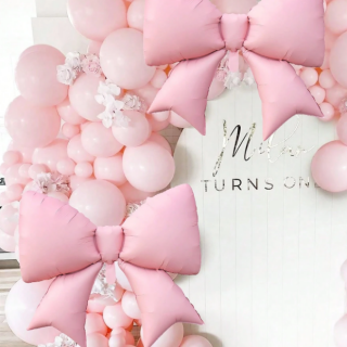 Фолиев балон Панделка, цвят розов, 98 см, 2 бр. в опаковка /Ch/