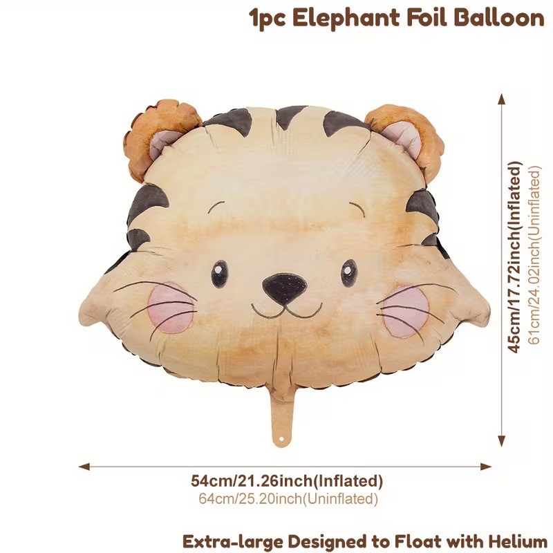 Комплект 6 бр. фолиеви 3D матови балони Джунгла, Сафари /Ch/