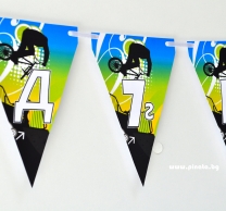 Персонализиран банер Честит Рожден Ден БМХ Колело, с включени 2 бр. фигури бонус