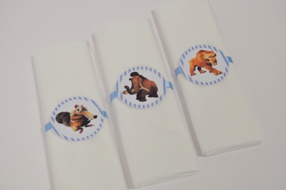 Парти салфетки Ледена Епоха, 33х33 см, 6 бр. пакет