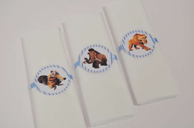 Парти салфетки Ледена Епоха, 33х33 см, 6 бр. пакет