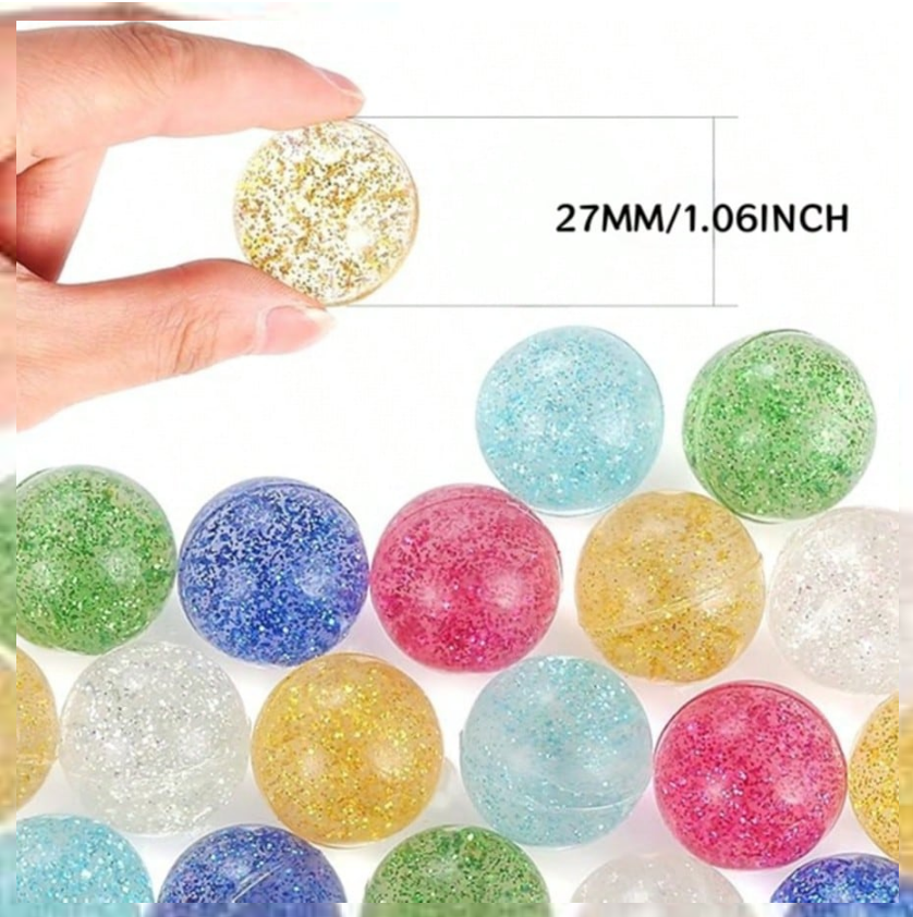 Подскачащо гумено топче 2,7 см, различни цветове /Tm/