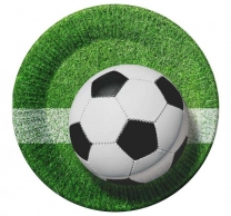 Хартиена парти чинийка Футбол 18 см, 6 бр. в пакет /Gd/