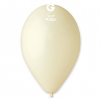 Балон цвят екрю, Ivory диаметър 30 см, 100 бр. в пакет, Gemar G110 #059 /Uk/