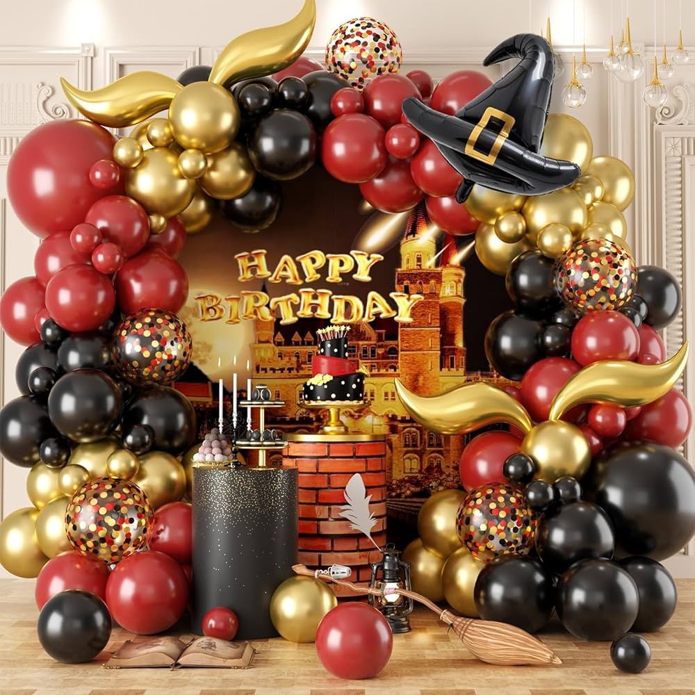 Комплект с балони тип арка, Магьосник, Хари Потър, 155бр. /Tm/