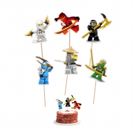 Топер за торта Лего Нинджаго, 6 бр. в опаковка