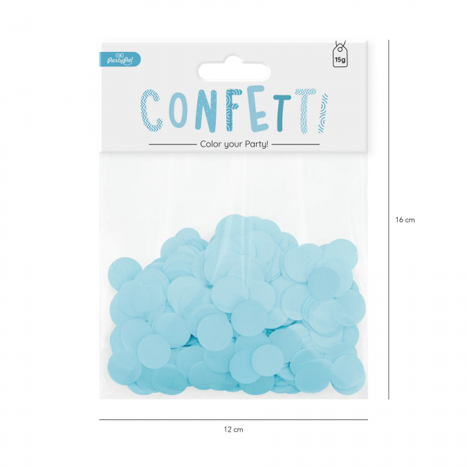 Конфети за балони цвят син, 15 гр. опаковка /Pp/