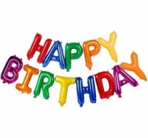 Фолиев надпис Happy Birthday различни цветове /Gx/