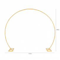 Метална сглобяема арка, диаметър 315х240см, цвят златен /Pp/