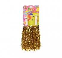 Помпон в цвят злато гланц, 2бр. в опаковка /Km/