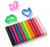 Комплект пластилин и формички, 12 различни цвята /Mb/