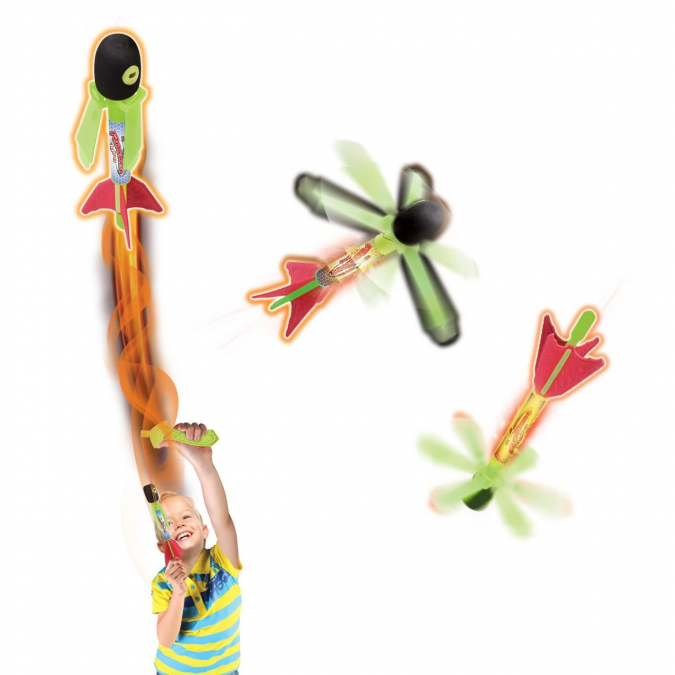 Играчка Ракета с изстрелвач Green Bean със звук и светлина 27 см /Mb/