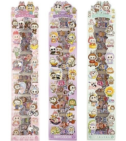 Стикери Лабубу, 2 листа, 72броя /Pe/