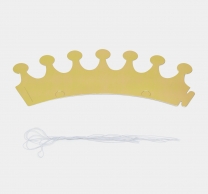 Корона, златна брокат, 10бр. пакет /Pe/