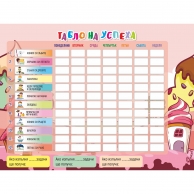 Табло на успеха за момиче, 30х40 см. с включена персонализация