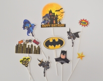 Топер за мъфини и торта Батман, 10 брoя /Pe/