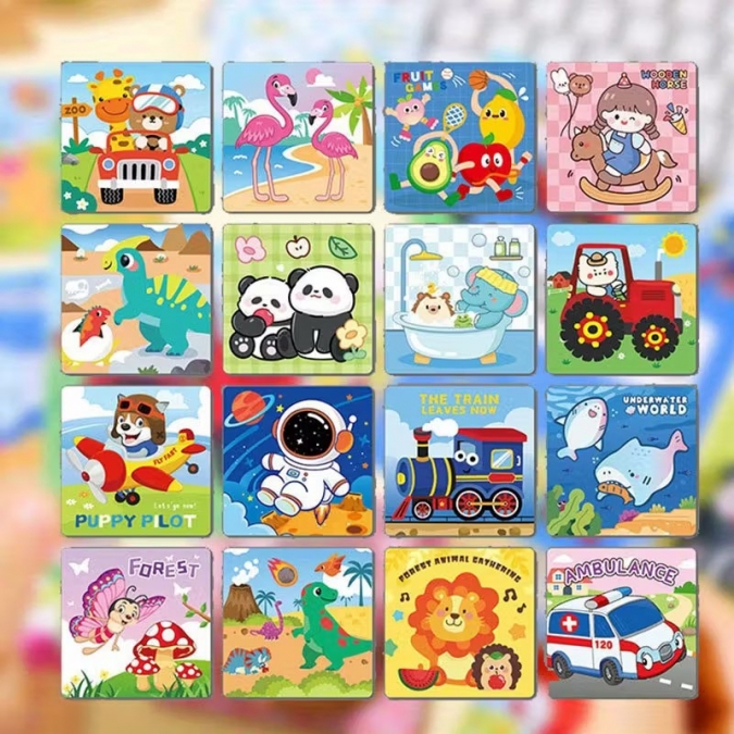 Мини образователен пъзел с различни картинки /Tm/