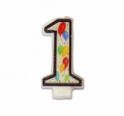 Свещичка Балони, цифра 1 /Gx/