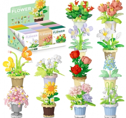 Конструктор Цвете в саксийка, различни модели /Km/