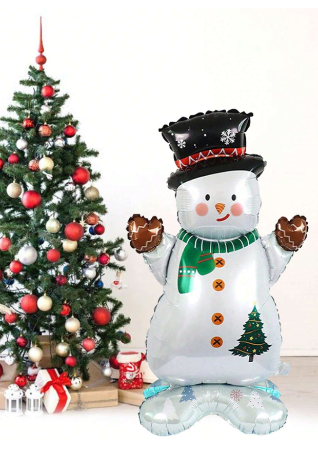 Фолиев стоящ балон Снежен човек, Коледа, 118см /Ch/