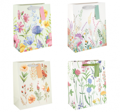 Луксозни подаръчни торбички, Горски цветя, 42х32см /Pp/