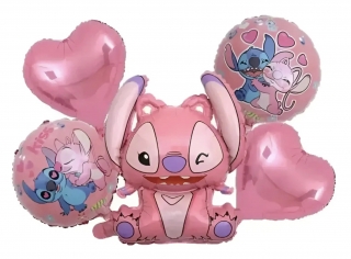 Комплект 5 бр. фолиеви балони Ейнджъл /Стич/ /Pe/