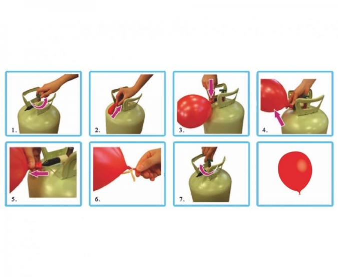 Бутилка с хелий за надуване на до 90 балона /Pd/