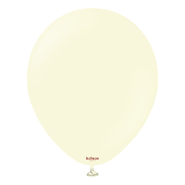 Балон бледо жълт / Pale Yellow, Калисан, диаметър 30 см, 10 бр. в пакет