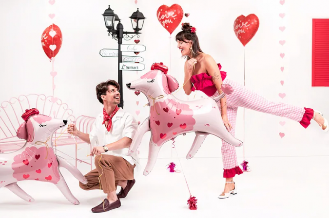 Фолиев балон Сърце „Love You“, Свети Валентин, 45 см /Pd/