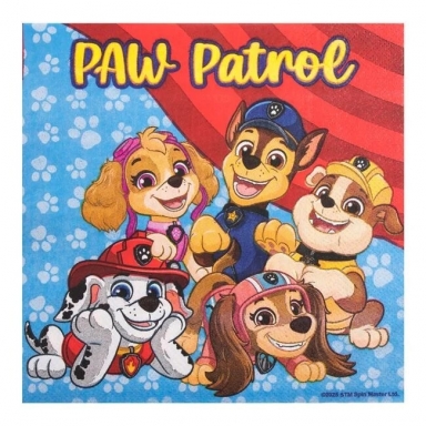 Парти салфетки Пес Патрул 33х33 см, лицензирани /mb/