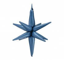 Фолиев балон 3D звезда, цвят тъмно син, 105 см /Pd/