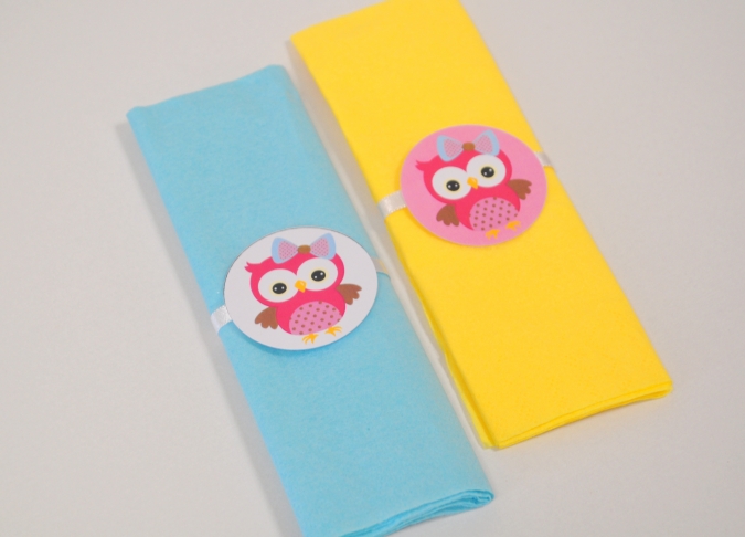 Парти салфетки Бухалче, 33х33 см, 6 бр. пакет