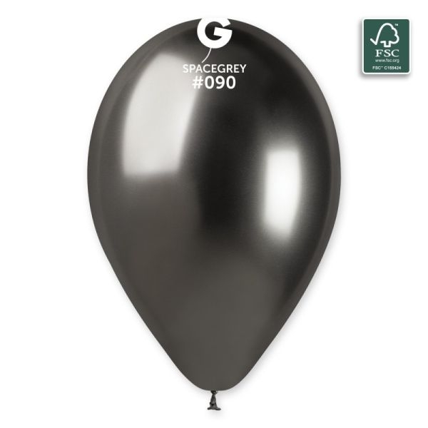 Балон хром сив, диаметър 33 см,Gemar GB120 #090 /Uk/