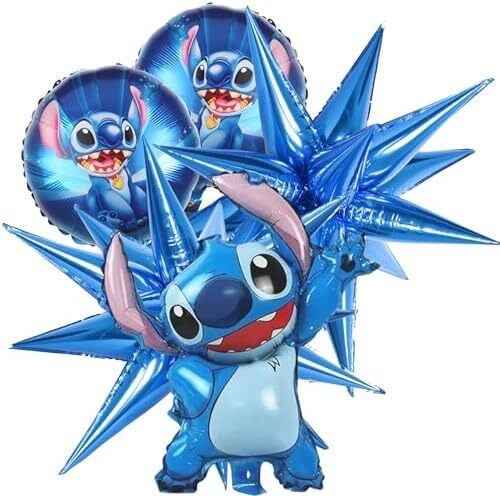 Комплект 5 бр. фолиеви балони Стич /Ch/