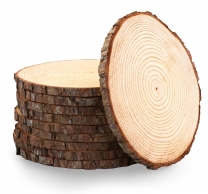 Дървена шайба за декорация, ф10см /Sa/