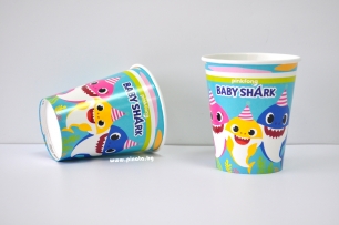 Хартиена парти чашка Бейби Шарк / Baby Shark, 8 бр. в опаковка