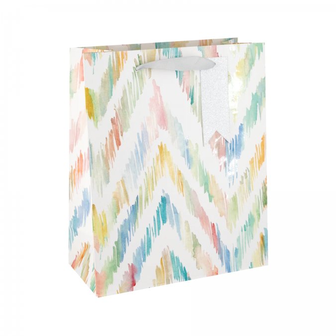 Луксозни подаръчни торбички, Фигурки пастелни цветове, 23х18см /Pp/