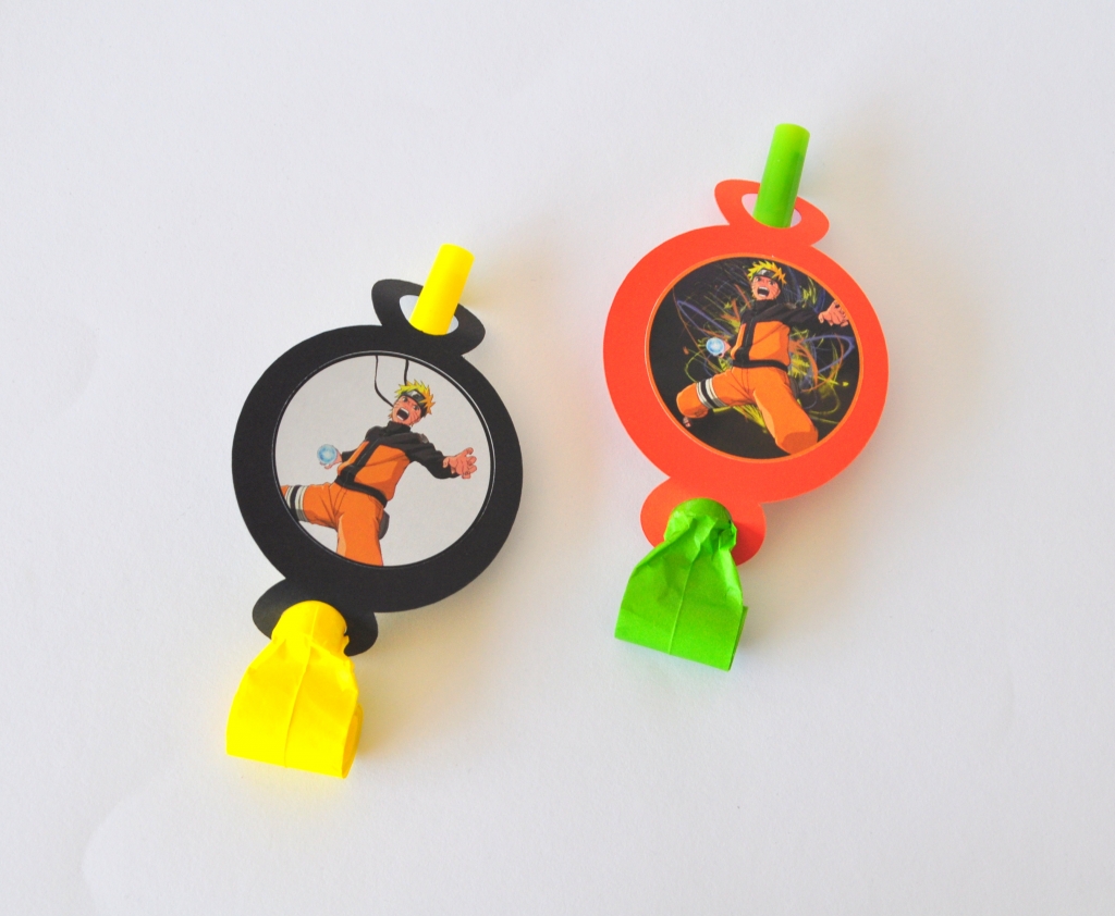 Персонализирана парти свирка Наруто, 5 бр. пакет