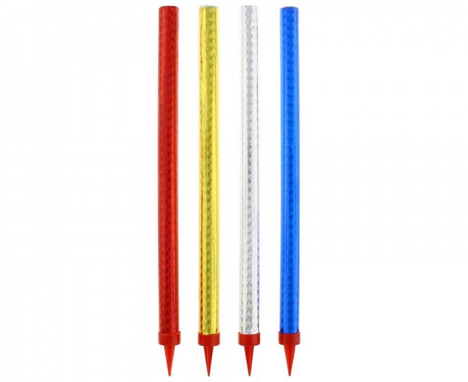 Фонтан за торта 4бр, 26 см, холограмен, цветен, бездимен /Gd/